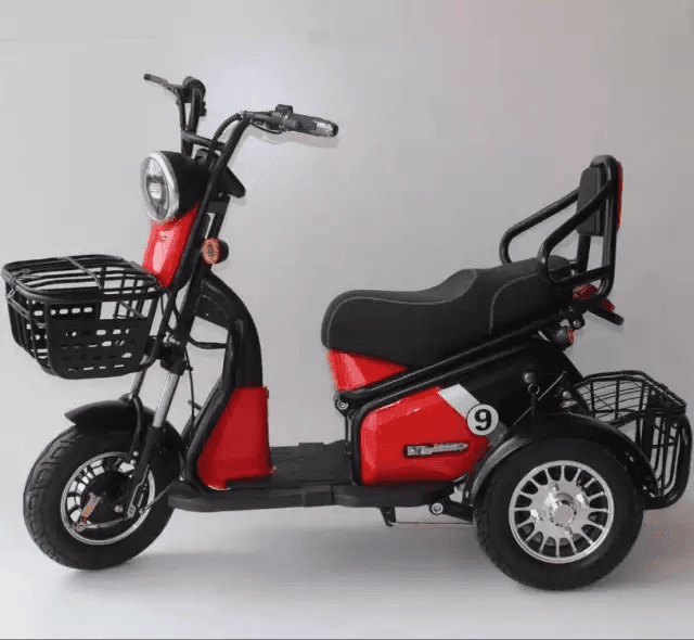 3-Wheel Electric Scooter with Dual Seats & Basket For Personal Use thumbnail 3