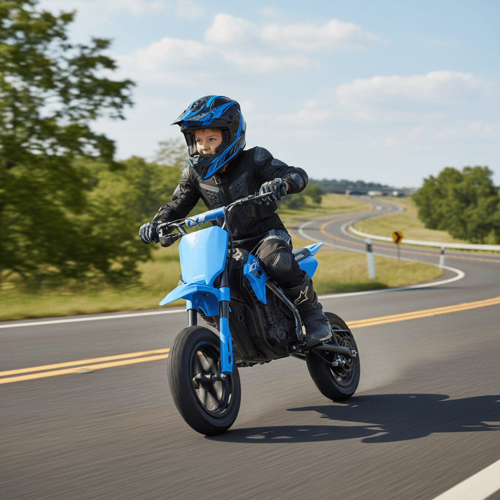 Kids Honda Electric 24V Dirt Bike Off-Road Tire Shock Absorption with Drum Brake thumbnail 2
