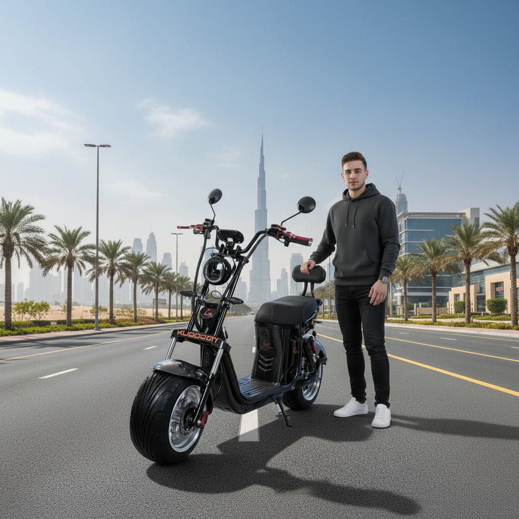 Kugoo Electric Fat Tyre Harley Scooter 3000 W Motor Power 2 Wheel off Road Scooter for Adults