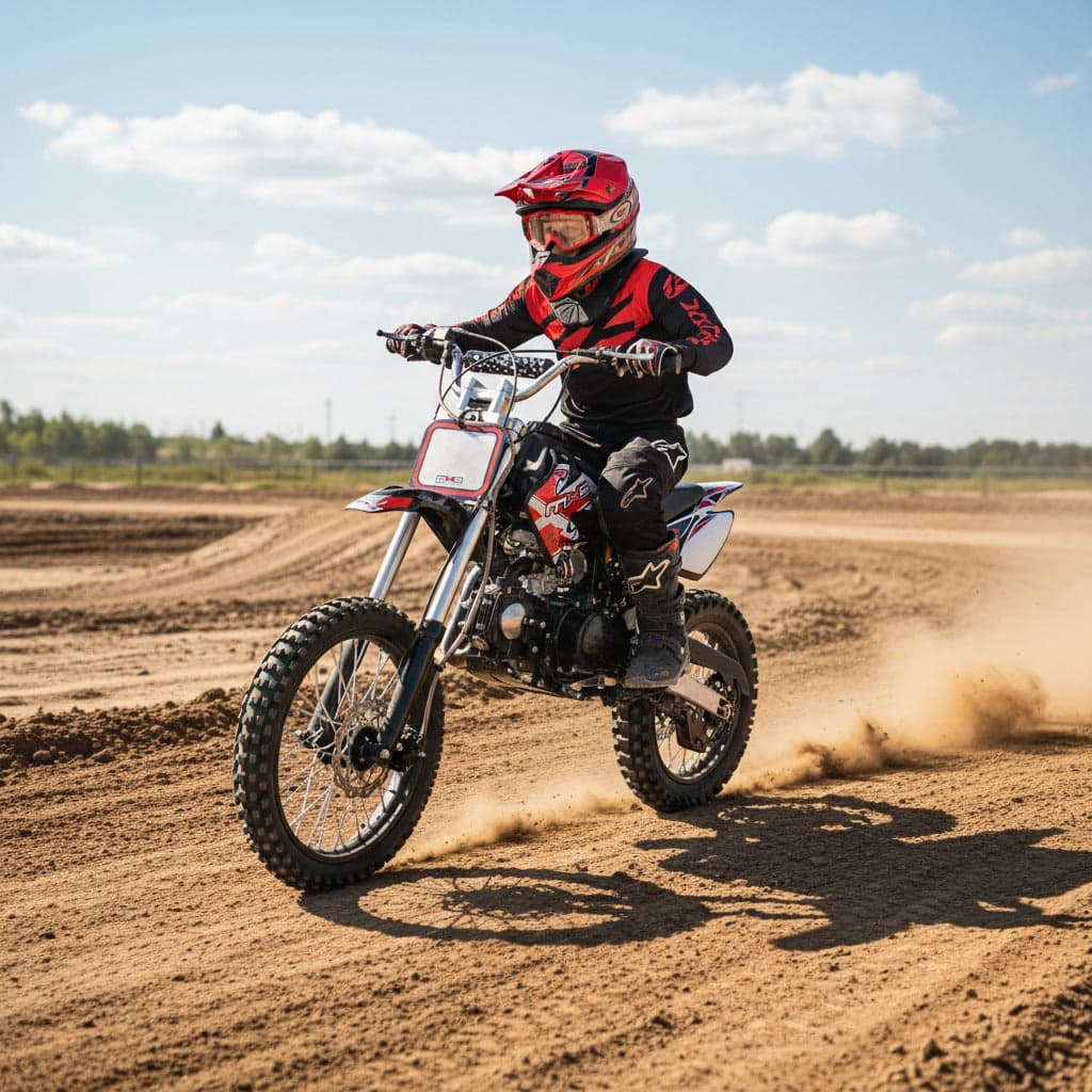 125 CC Mud Rage Fully Automatic Dirt Cross Bike Key Start for Teens and Older Kids With 4 Stroke power