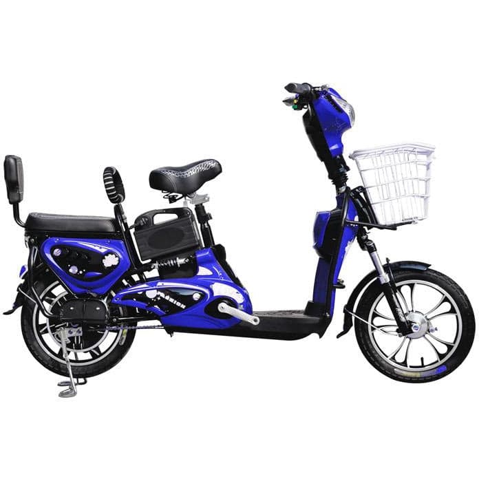 Classic 48v Grocery Scooter Electric Bike With Pedal With Extra Battery thumbnail 2
