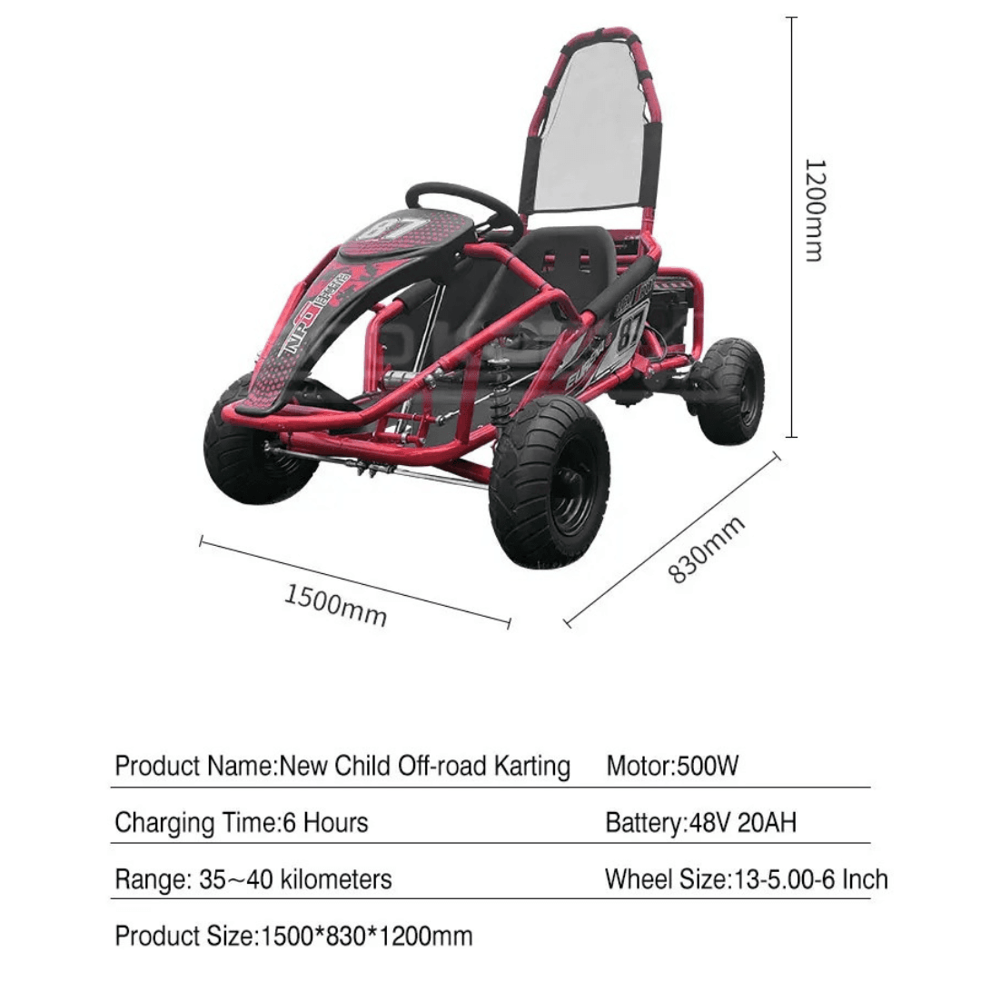 DynoVolt Off Road Go Kart Electric Buggy 48v high speed Ride on Electric go Cars thumbnail 3