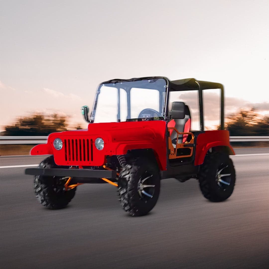 Off Road 200 CC Monster Jeep Buggy With Roof High Speed 80 kmph