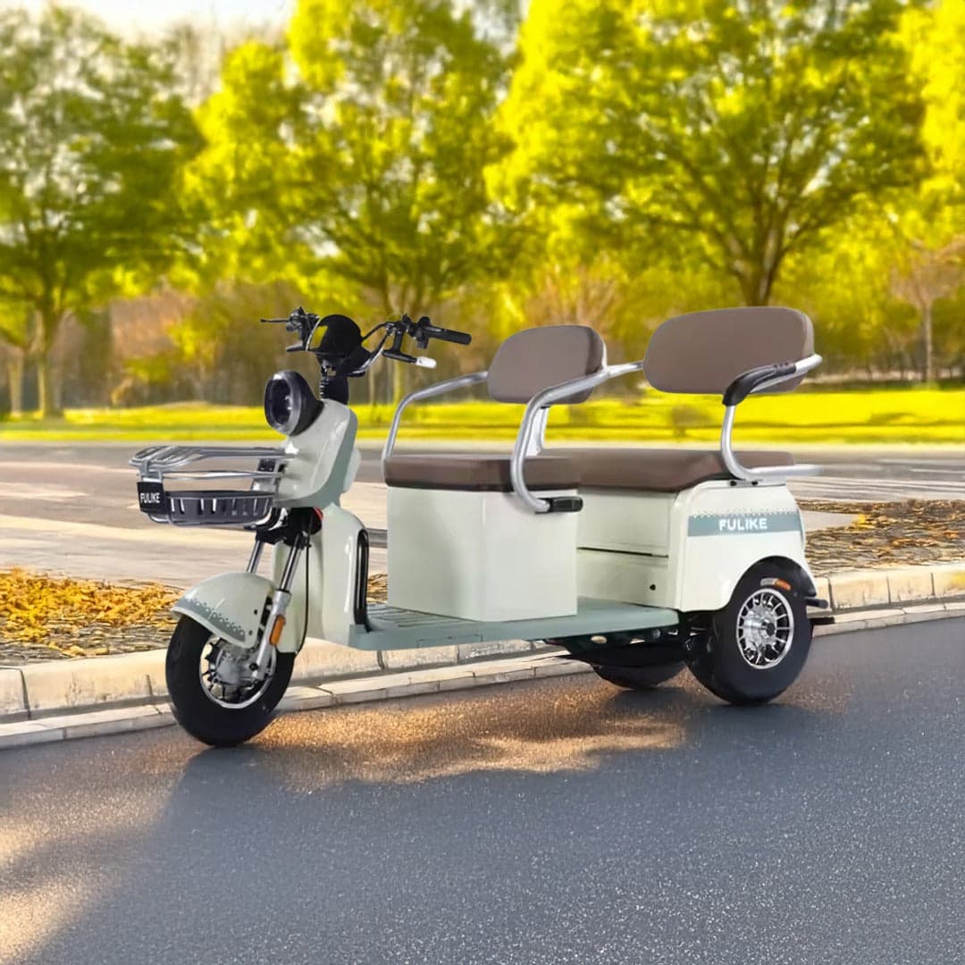 3-Wheel Electric Scooter, Tricycle With Seat and Basket Motor For Personal Use big size