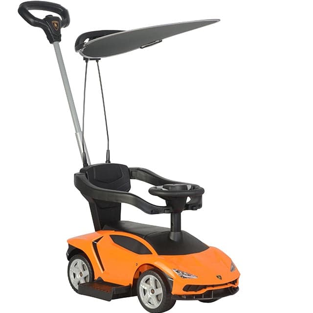Kids RideOn Push Car Lamborghini With Sun Shade Canopy thumbnail 3