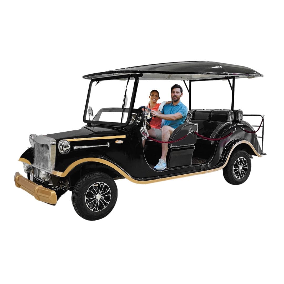 Retro Vintage Electric Classic Golf Cart Buggy 6 Seat - 4+2