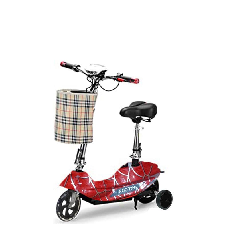 Zippy Foldable Electric Scooter With Training Wheels and Seat for Kids 24V Battery thumbnail 2