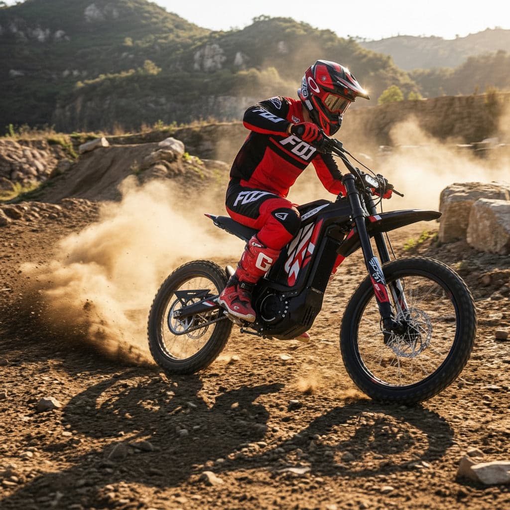 RERODE R1 Electric Dirt Bike 72V Battery 8KW Peak Motor Power 75 kmh Max Speed