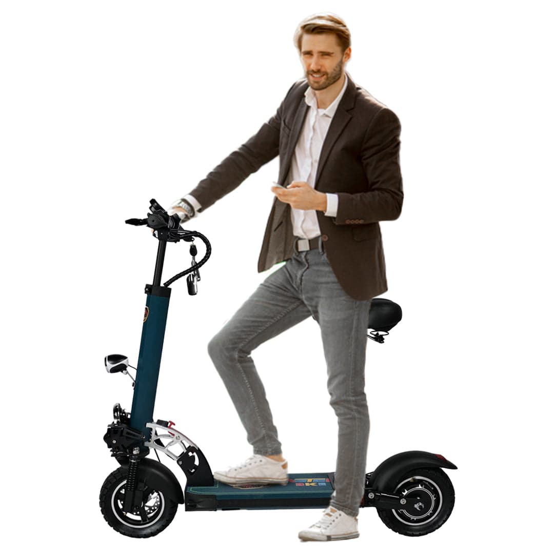 High Speed LED Flash Ten 2000 w Foldable Electric Scooter 48 V