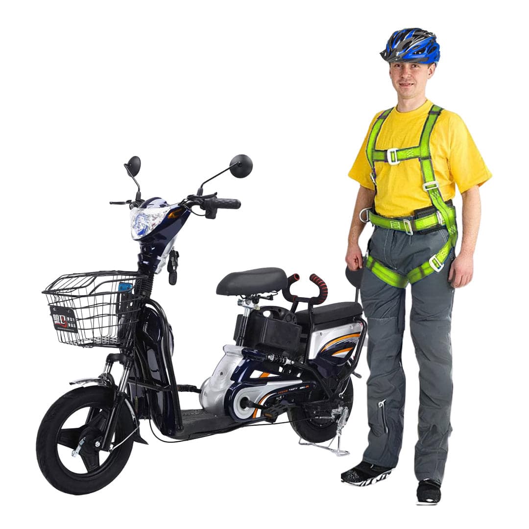 Electrical Scooter Bike With Grocery Basket With Strong Battery Tyre Size 14