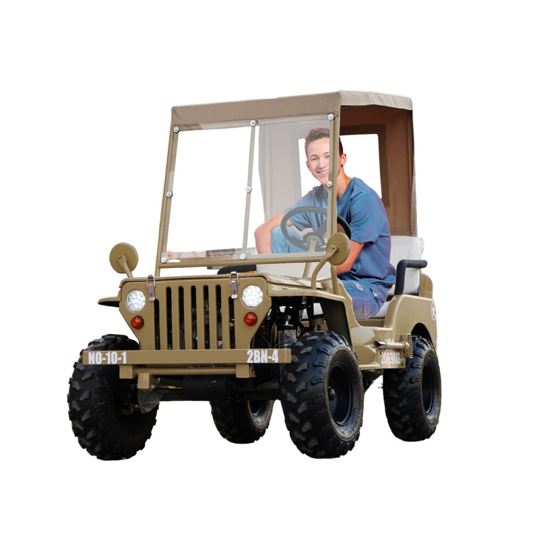 Premium Mini Willys Jeep Buggy 150 CC Customized With Canopy & Premium Seats