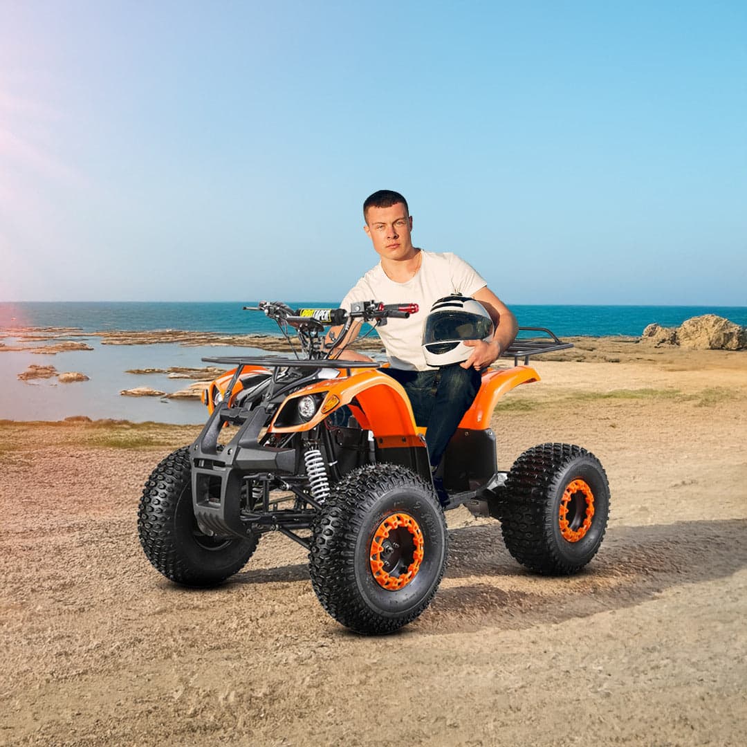Ghost Rider Electric ATV Quad Bike 60 V Electric Quad Bike for Teens, 500W Motor With 3-Speed Adjustment, and High Range